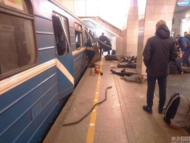 慎入：俄罗斯地铁恐袭爆炸现场