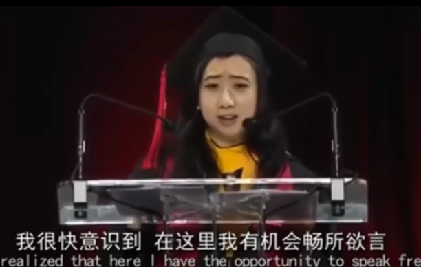 “美国空气鲜又甜”女留学生毕业演讲气炸华人