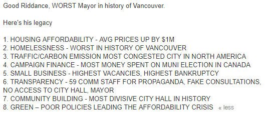 突发！温哥华市长罗品信宣布：结束10年市长生涯