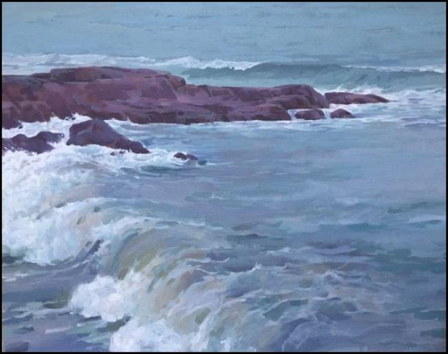 一个画家眼中的温哥华：海风与海浪