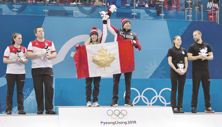 冰壶双人混合赛首夺金 加国冬奥再添 1金2銅