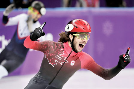 短道速滑男夺金女摘铜 加拿大奖牌榜第四