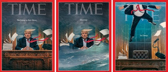 川普再登《时代》封面：这次他将彻底被“淹”