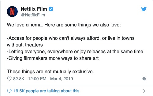 好莱坞不想让Netflix参评奥斯卡 美国司法部警告
