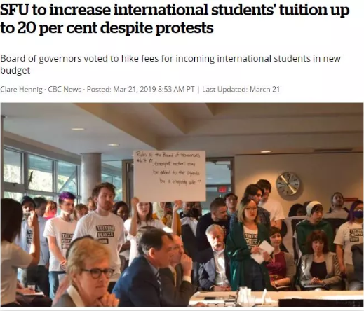 加拿大名校纷纷大幅调升学费！留学生终于抗议