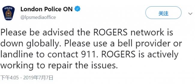 Rogers全国瘫痪、无法报警！警方推荐你用这家…