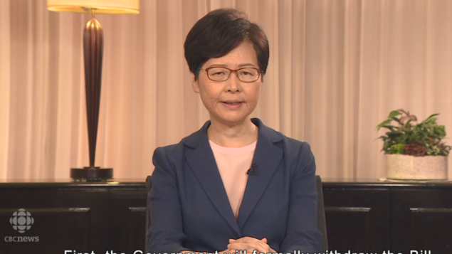 让步：林郑月娥宣布撤回送中法案
