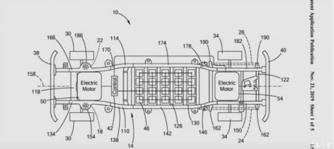 横梁布置充电包 福特F-150电动版新专利