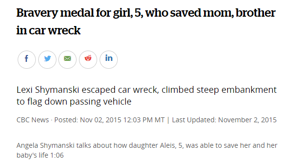 加国8岁女孩得以拯救全家 因母亲平时做的这事