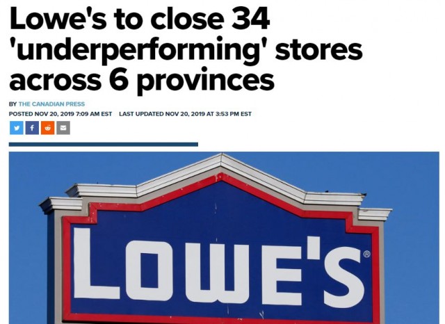 加拿大大统华母公司裁上千人 品牌店接连倒闭