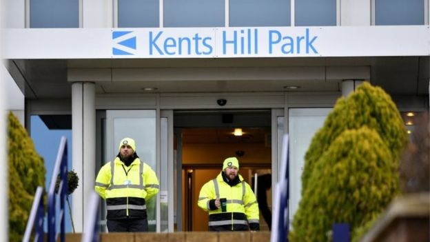 NHS staff at Kents Hill Park in Milton Keynes