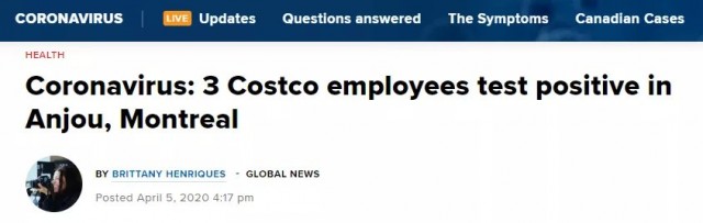 加拿大Costco有3名员工确诊 或带病上班