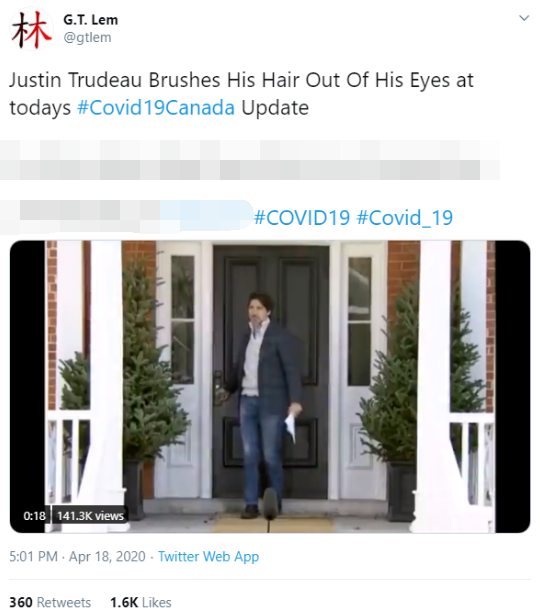 爆笑！加拿大总理撩头发太性感 一定要看