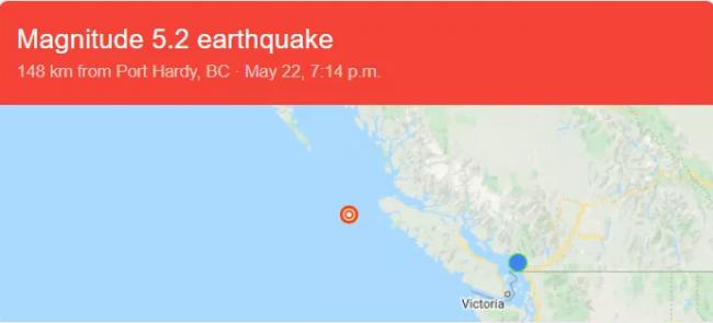 温哥华岛发生5.2级地震！每年4000次…