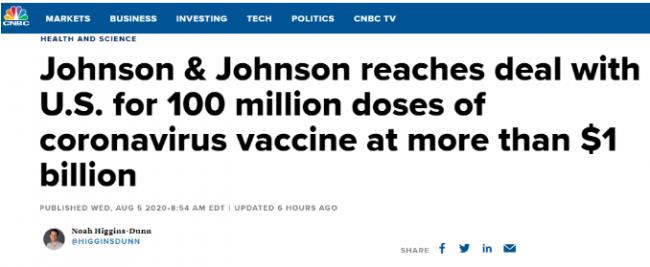 疯狂囤货！美国花90亿美元预购7亿剂新冠疫苗