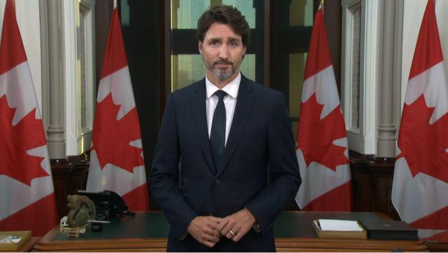 特鲁多宣布加拿大正在经历第二波新冠疫情