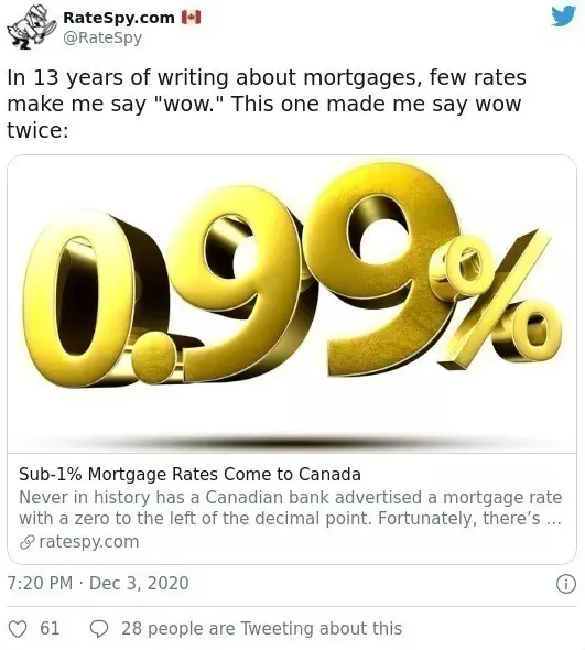 加拿大房贷利率历史新低！首次购房激励计划放宽