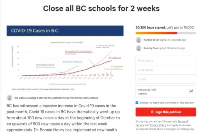 BC平均阳性率达历史高峰！超5万人请愿延迟开学