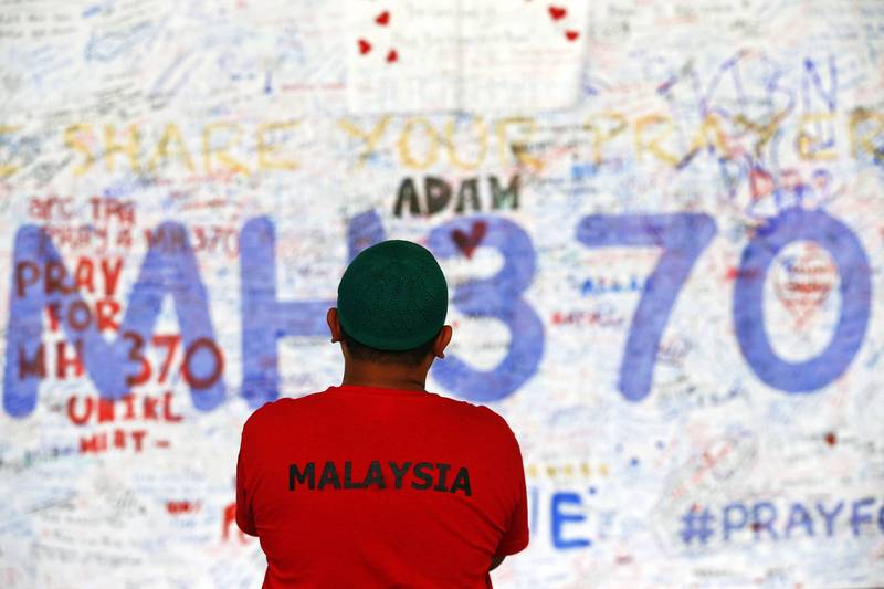 馬來西亞航空公司MH370班機在2014年從吉隆坡飛往北京途中，在印度洋上空失聯，機上載有239人。（路透資料照）