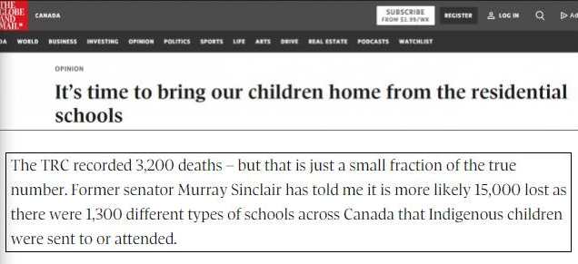 加拿大原住民儿童死亡人数恐达1.5万