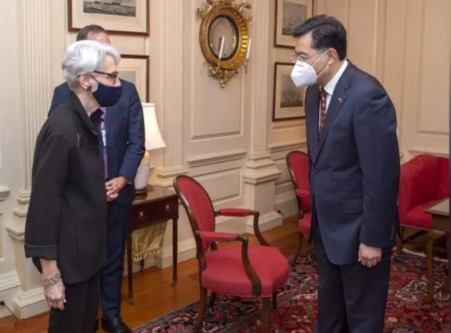中国驻美大使秦刚首会美副国务卿 谈台湾时说…