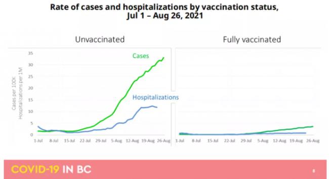 卑诗公布：9月下旬新增或创新高 疫苗效果惊人
