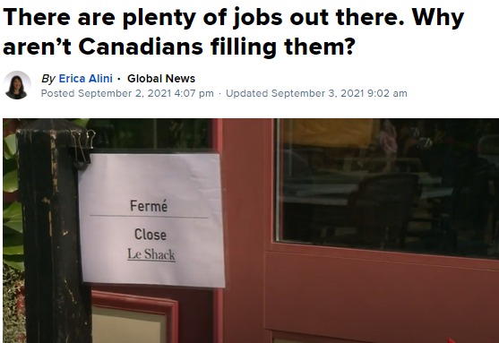 撒钱后遗症？加拿大人不着急找工作，80万空岗