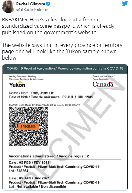 刚刚！加拿大硬核官宣：启动全国新冠疫苗护照