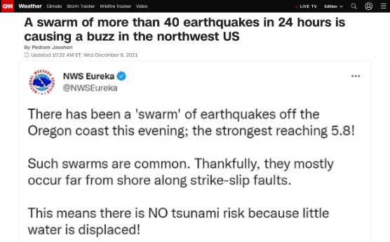 恐怖！BC附近24小时震了40次 网友担忧海啸危机