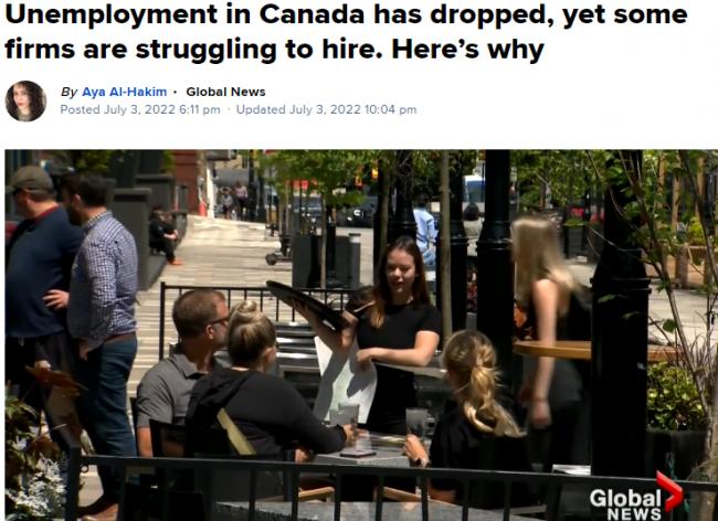 加拿大雇主招不到人的原因：找工作的人变挑剔了