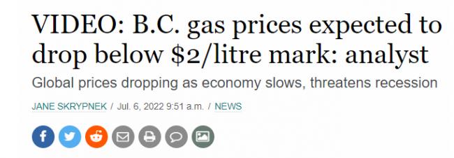 好消息！大温油价明天大幅下跌 或将重回2元以内