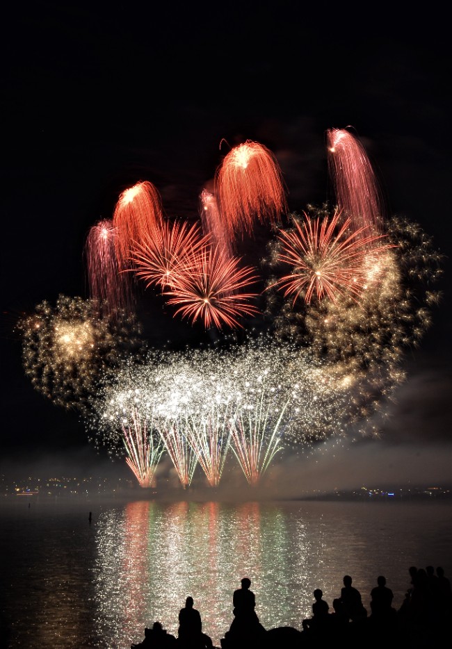 2022温哥华国际烟花节加拿大队表演 惊艳了夜空