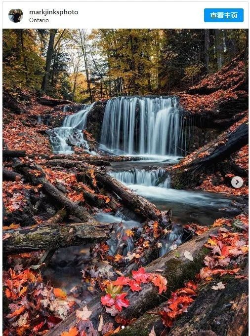 绝美！加拿大8个瀑布拥有迷人秋景 赏枫好去处