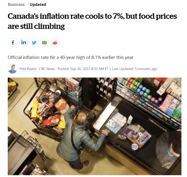 加拿大食品杂货价创41年记录！联合国发警告