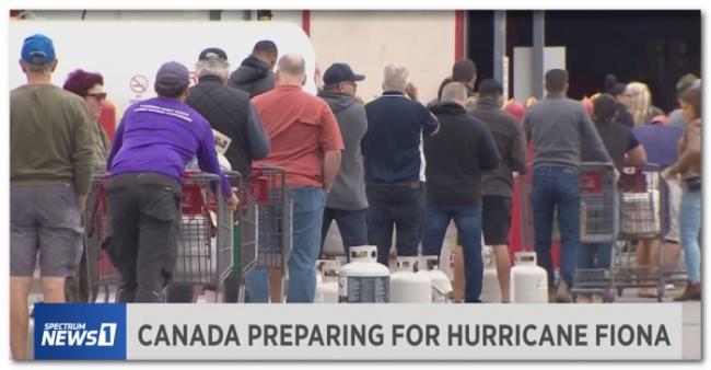 加拿大环境部发布紧急警报：菲奥娜将成为加拿大东部的“历史性风暴”