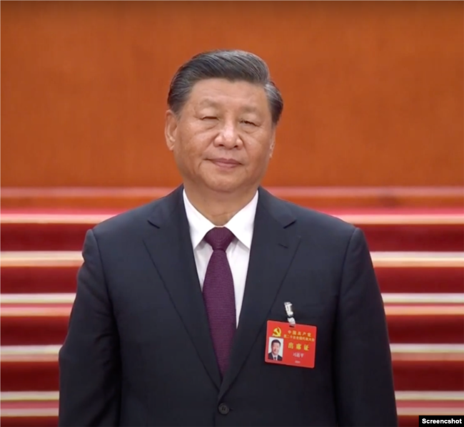 2022你那10月22日，中共领导人习近平在该党全国代表大会闭幕式上。