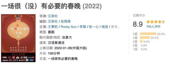 2022最火爆的电影温哥华本周日上演 豆瓣评分8.9