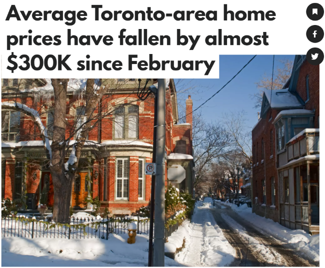 加拿大房地产市场遭到巨大冲击 这里已暴跌30万
