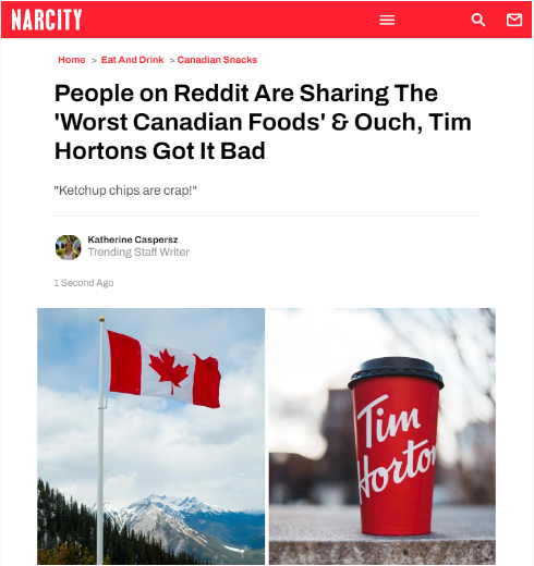 加拿大最难吃食物清单出炉 这些食物通通上榜
