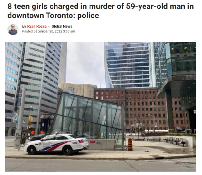 震惊！59岁亚裔男子被八名未成年少女围殴并刺死