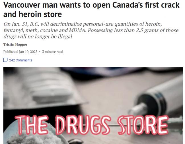 海洛因等毒品BC合法 温哥华第一家毒品店将诞生