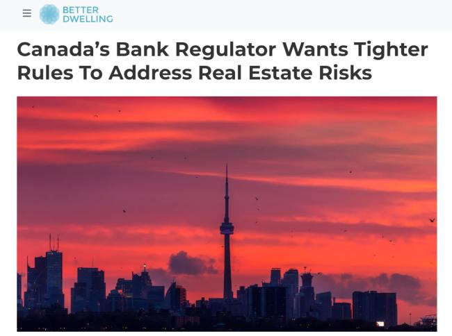 最严贷款政策要来 加拿大银监局:房贷车贷将更难