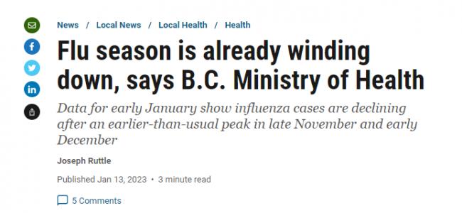 加拿大：流感季节正式结束！世卫新冠指南更新