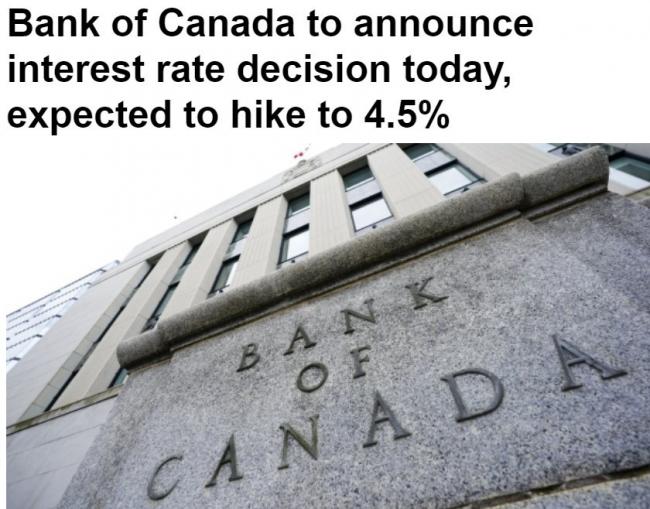 扛不住了：加拿大央行今日再加息！经济衰退本季开始，30万人面临失业危机…