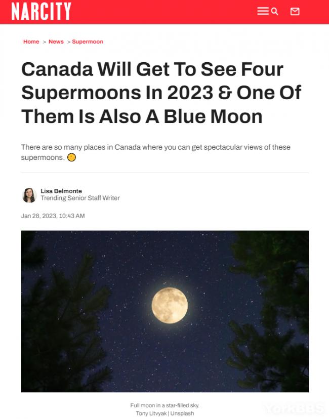 快收藏！今年加拿大会有4次超级月亮出现！