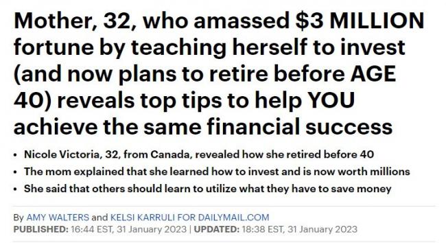 加拿大女收银员炒房理财，32岁实现财富自由