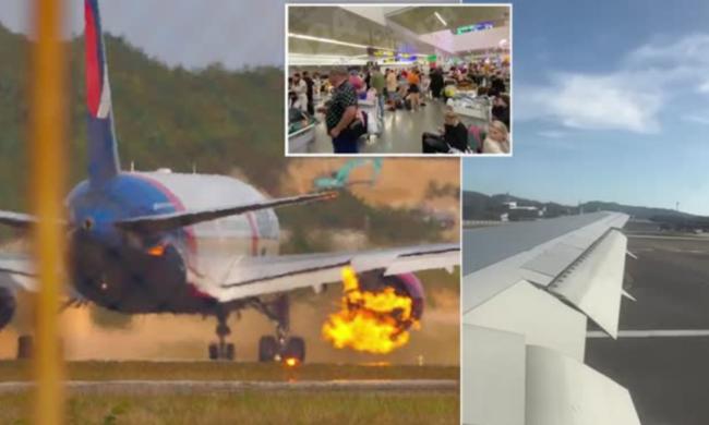 突发：俄罗斯载321人客机引擎起火、轮胎爆炸