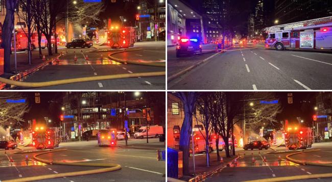 突发！温哥华市中心发生大爆炸，火光冲天