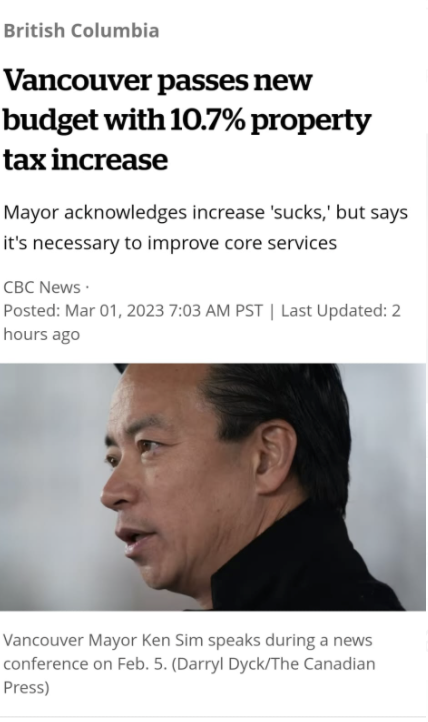 定了！业主们扶好坐稳：温哥华地税大幅增加10.7%！大温各城地税起飞大PK
