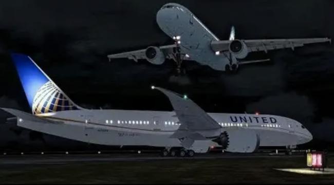吓尿！加航和美航班机在机场几乎相撞，就差几秒